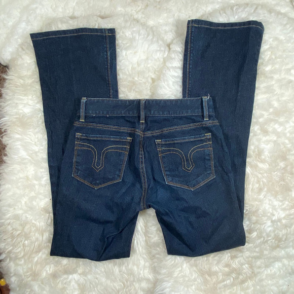 Ann Taylor LOFT Woman's Curvy Boot Dark Wash Jeans Sz 0 - Picture 4 of 7